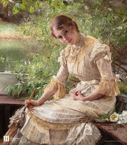 Plakat Bertha Wegmann. 'Portræt af kunstneren Marie Triepcke', 1885